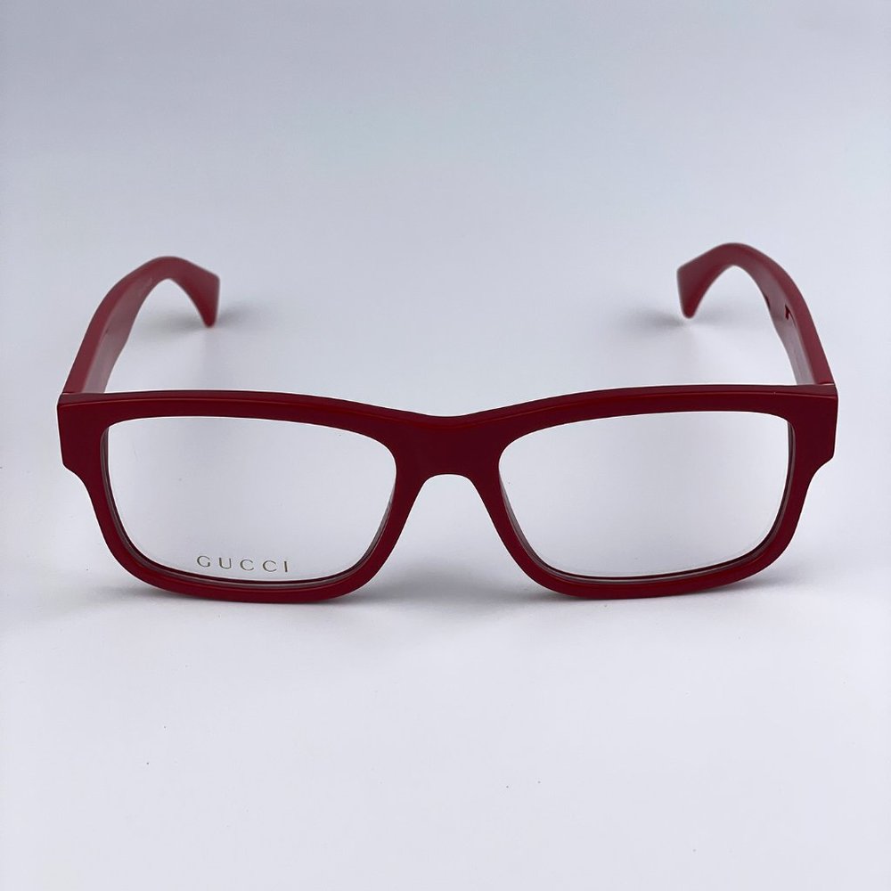 🔥  Gucci GG1141O 006 Eyeglasses Red Square Men - Picture 3 of 10
